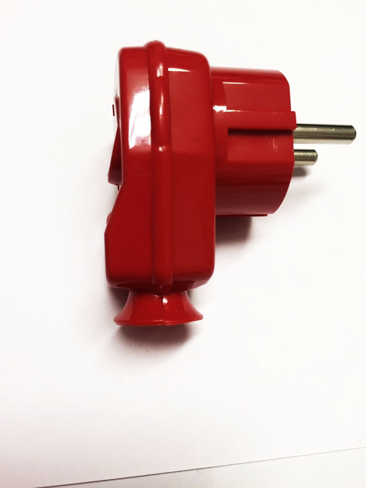 Schuko Winkelstecker mit Schalter und Diode rot - Lampenzubehör