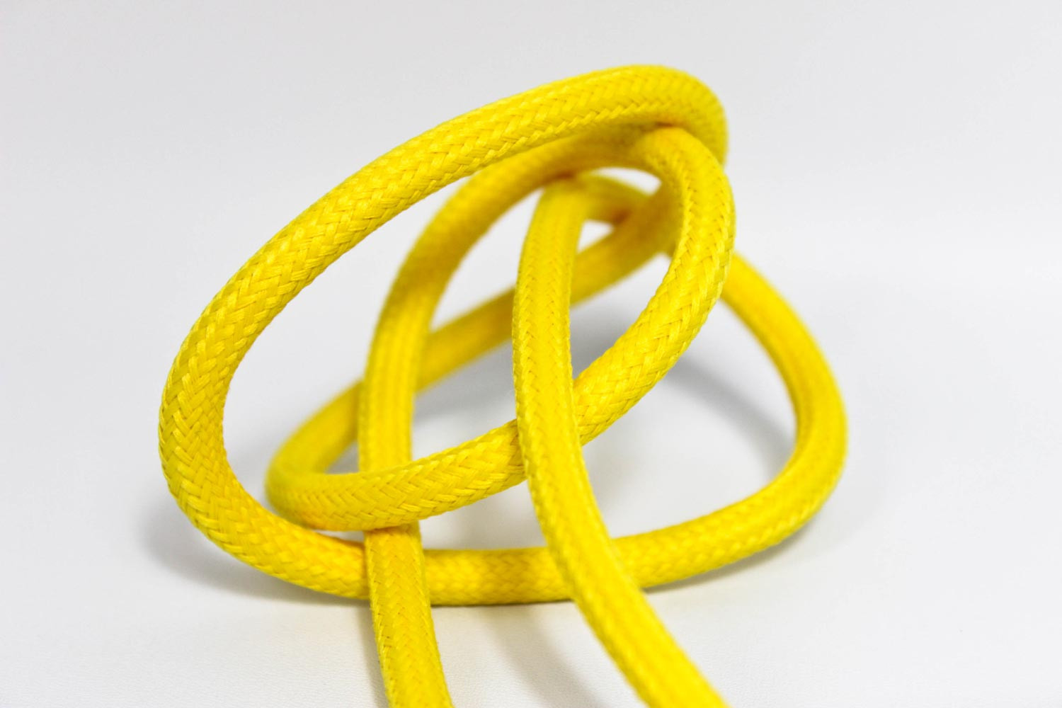 Textilkabel-Hängeleuchte Kunststoff gelb