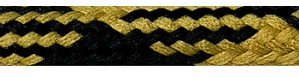 Textilkabel Gold-Schwarz