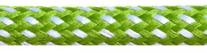 Textilkabel Grün-Weiß Gepunktet