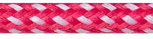 Textilkabel Pink-Weiss Gepunktet
