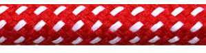 Textilkabel Rot-Weiß Gepunktet