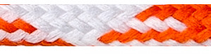 Textilkabel Weiß-Orange
