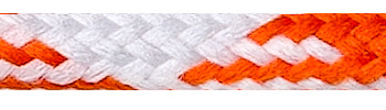 Textilkabel Weiß-Orange