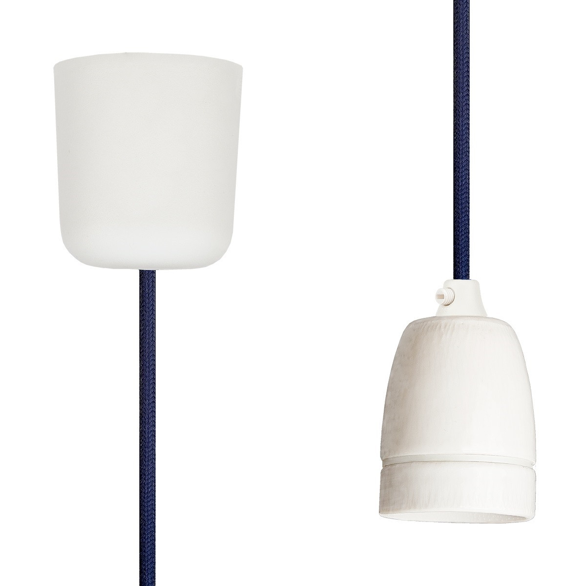 Pendant Lamp Porcelain Steel Blue