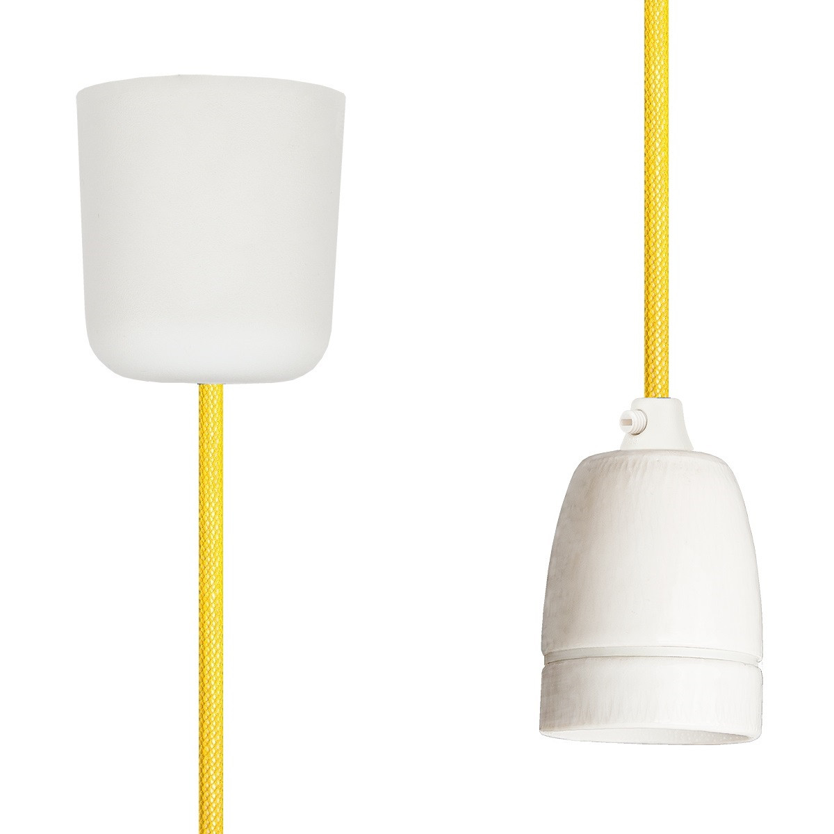 Pendant Lamp Porcelain Yellow Netlike