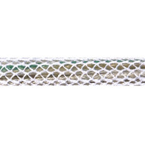 Textile Cable Shiny White Netlike Textile Covering