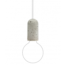 NUD BASE Concrete Pendant Lamp Off White