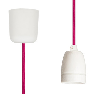 Pendant Lamp Porcelain Cerise