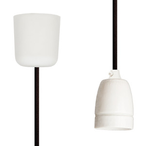 Pendant Lamp Porcelain Dark Brown