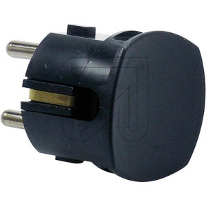 Schuko Plug Black Sphere