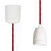 Pendant Lamp Porcelain Red-Gold Twist