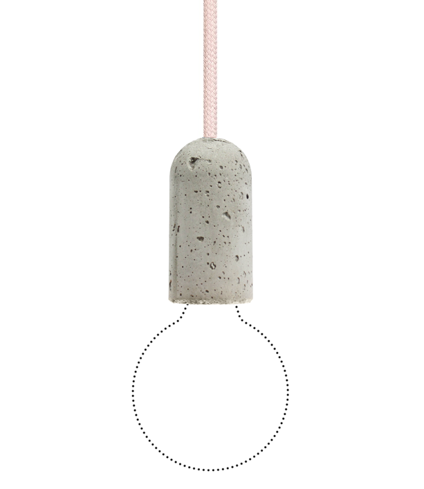 NUD BASE Concrete Pendant Lamp Orchid Blossom