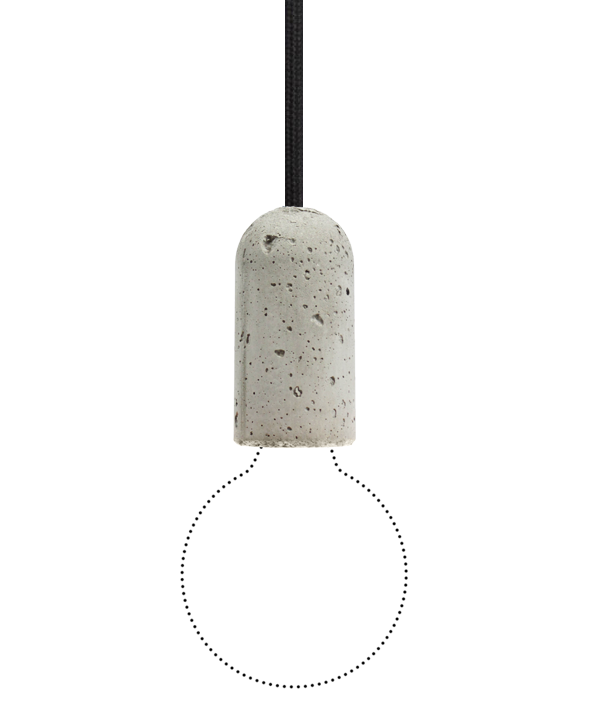 NUD BASE Concrete Pendant Lamp Black