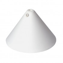 Canopy - Plastic Cone Shape With Screwable Cord Grip White
