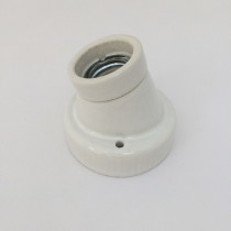 Porcelain Wall Lamp Holder E27 Glazed Angular (142391905762)