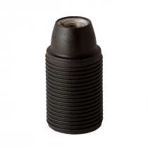 Plastic Lamp Holder E14 With External Thread Black