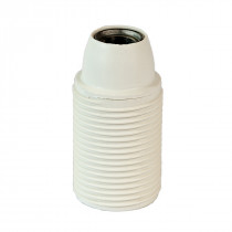 Plastic Lamp Holder E14 With External Thread White