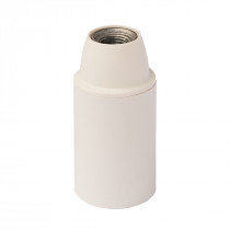 Plastic Lamp Holder E14 Unthreaded White