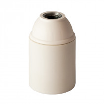 Plastic Lamp Holder E27 Unthreaded White