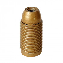 Plastic Lamp Holder E14 With External Thread Gold
