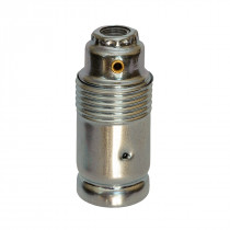 Metal Lamp Holder E14 Cylinder Shape Unthreaded Silver 