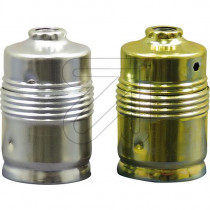 Metal Lamp Holder E27 Cylinder Shape Unthreaded Gold Silver