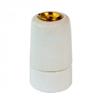 Porcelain Lamp Holder E14 Glazed