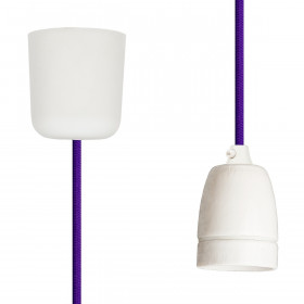 Pendant Lamp Porcelain Purple