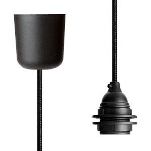 Pendant Lamp Plastic Black Netlike