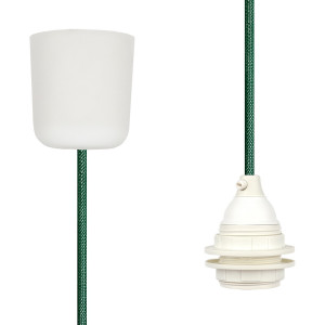 Pendant Lamp Plastic Green Netlike