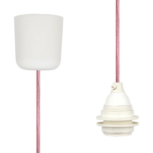 Pendant Lamp Plastic Pastel Pink Netlike 