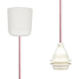 Pendant Lamp Plastic Pastel Pink Netlike 