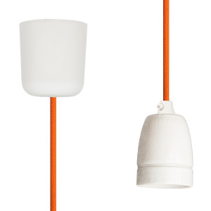 Pendant Lamp Porcelain Orange