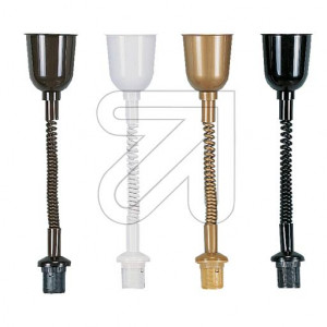 Pendant Lamp with spiral cable - E27 - black brown gold white -