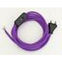 Assembled Supply Cord with Plug and Inline Cord Switch Lilac 2 Core 3m
