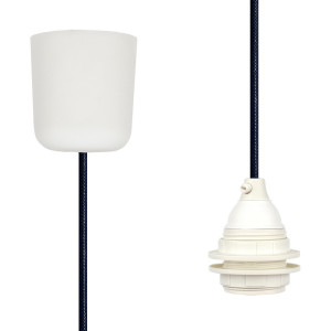 Pendant Lamp Plastic Dark Blue Netlike