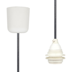 Pendant Lamp Plastic Dark Grey Netlike