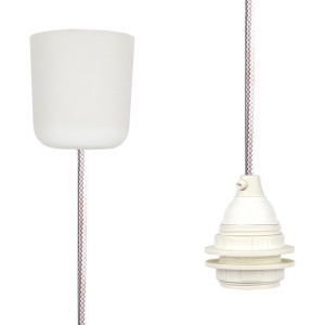 Pendant Lamp Plastic Off White Netlike