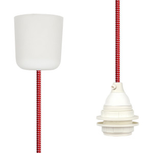 Pendant Lamp Plastic Red-White Spots