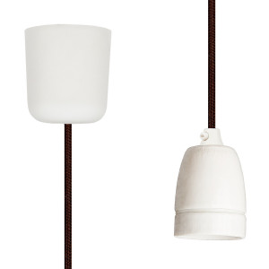 Pendant Lamp Porcelain Brown