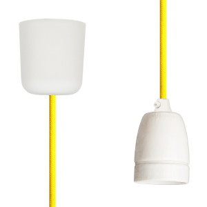 Pendant Lamp Porcelain Empire Yellow