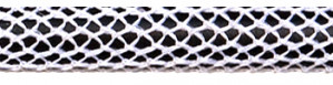 Textile Cable Shiny White-Black Netlike Textile Covering