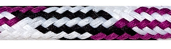 Textile Cable White-Black-Cerise 