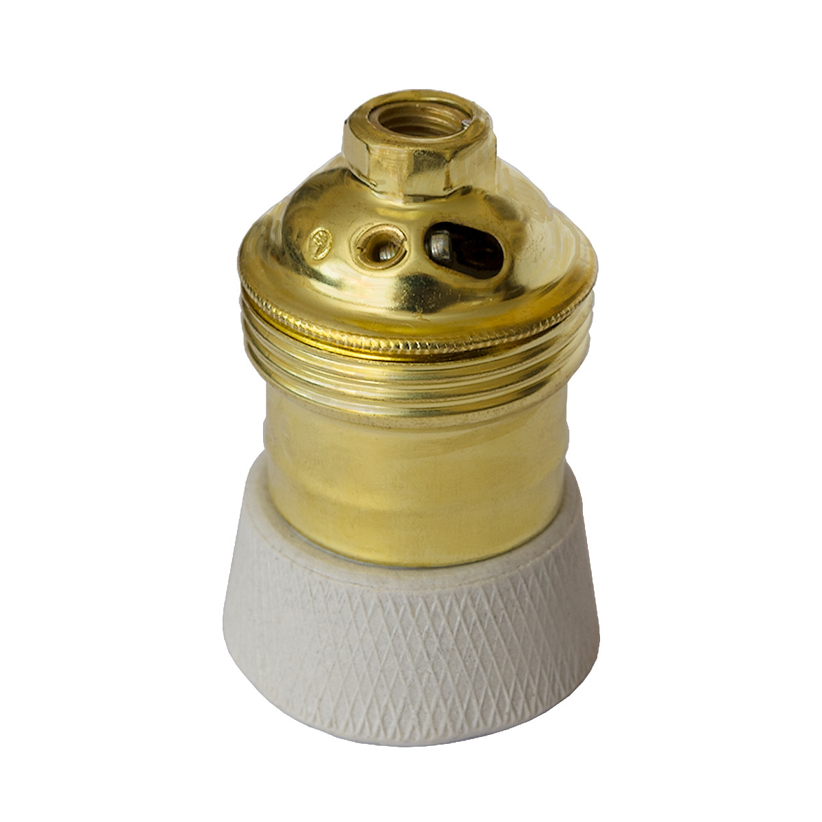 Brass/Porcelain Lamp Holder E27 Matte