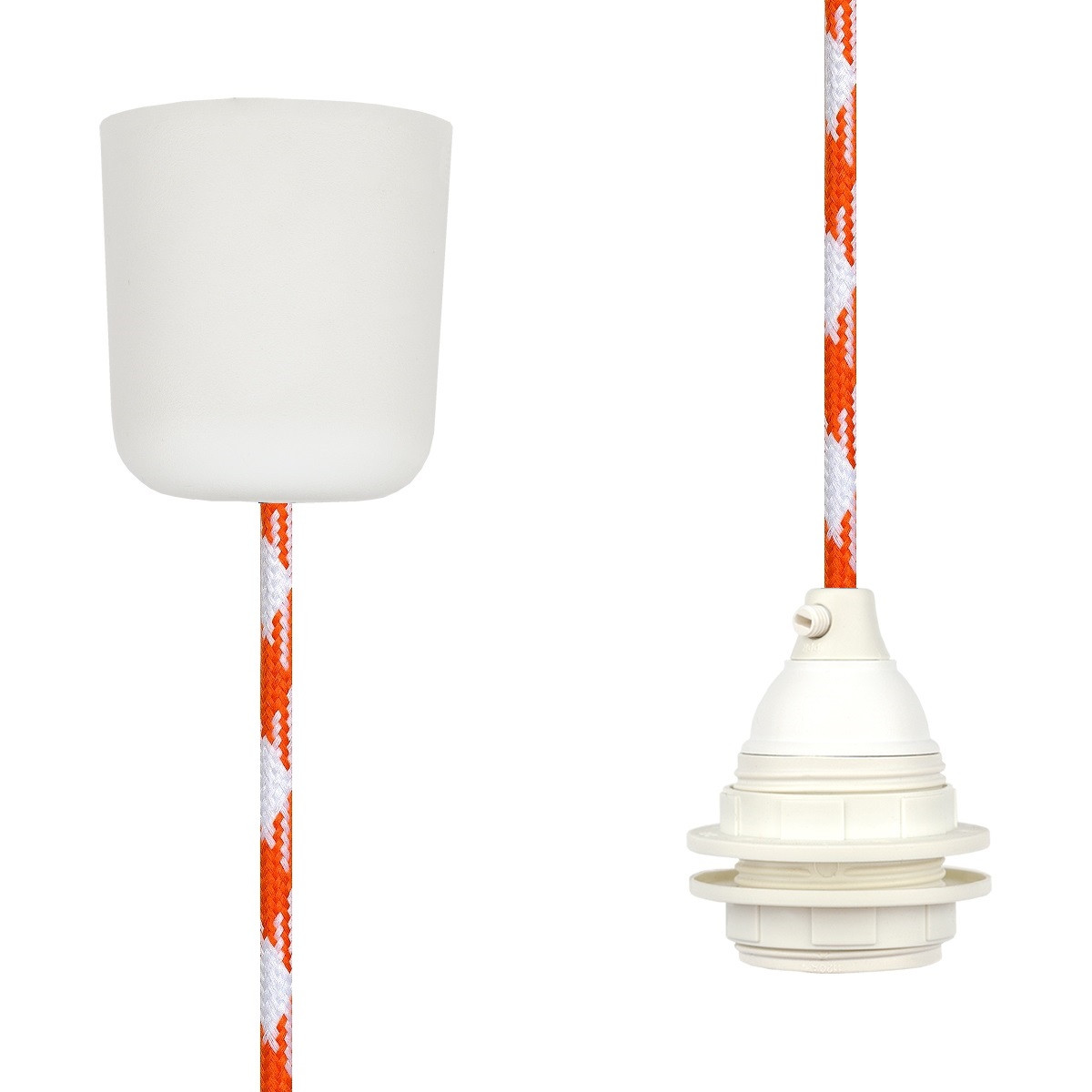 Pendant Lamp Plastic White Orange