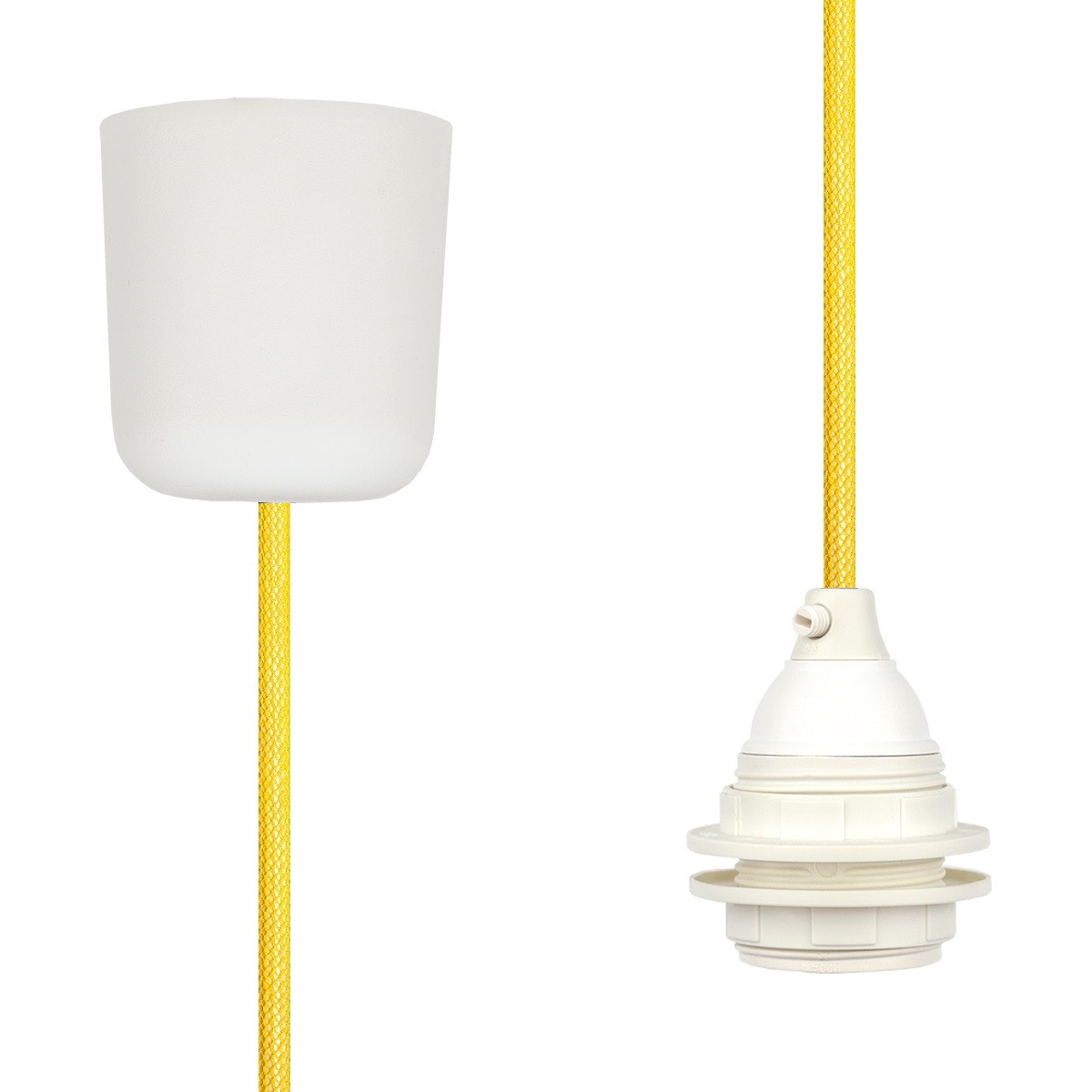 Pendant Lamp Plastic Yellow Netlike 