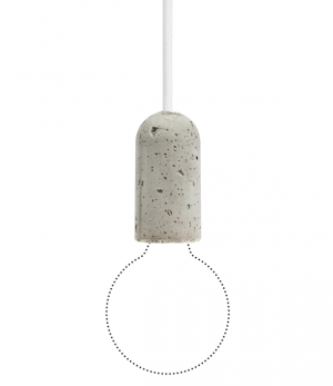 NUD BASE Concrete Pendant Lamp Off White