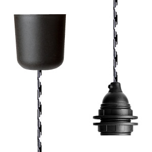 Pendant Lamp Plastic Black-White