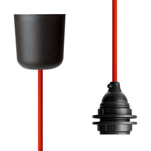 Pendant Lamp Plastic Rust Red